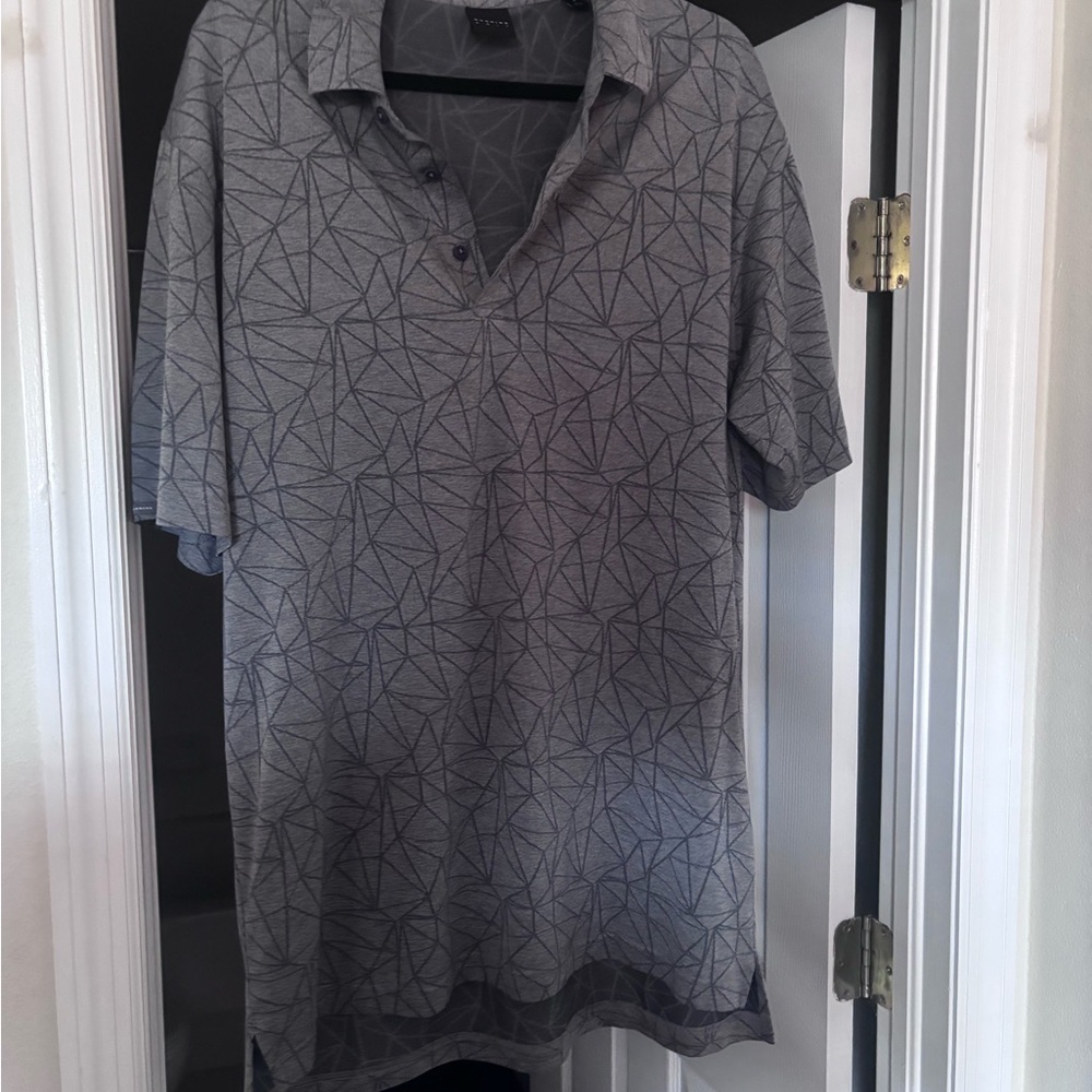 Dunning Golf Geometric Men's Polo Shirt Worn Once